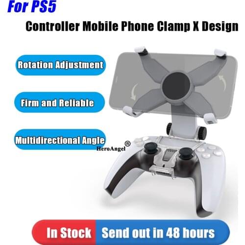 Adjustable Mobile Cell Phone Stand For PS5 Wireless Controller Phone Clip Holder Bracket Clamp Mount for DualSense Peripheral