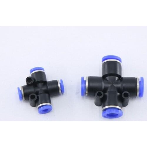 Blue joint PZA series pneumatic joint cross connector for 4/6/8/10 / 12MM pneumatic components