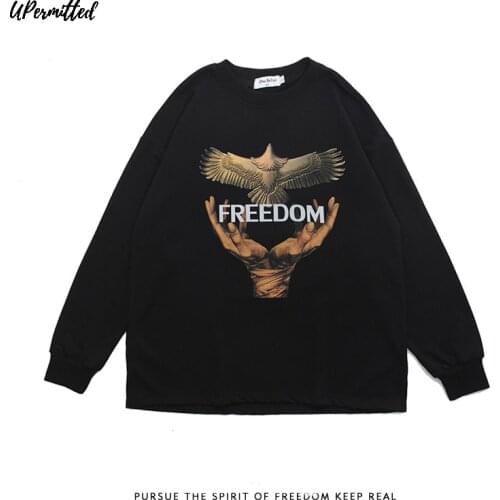 2021 Autumn NEWhip Hop Print Round Neck Long Sleeve Loose High Street Couples Matching Mens Hoodie Gothic Old School Hot Sale