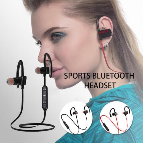 Waterproof sports Bluetooth wireless headset 4.2 automatic noise canceling headphones HiFi stereo earphones with microphone