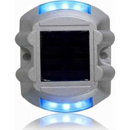 Waterproof Road Traffic Warning Light Solar Deck Lights LED Driveway Dock Lights Outdoor Reflective Road Marking Lamp For Garden
