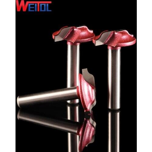 Weitol 4 pcs European style wood carver CNC Engraving Router Bit Trimmer Chamfer Carving Tool Round Over Bit