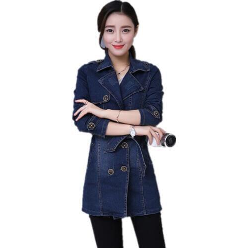 2019 Casual Denim Jacket Women Coat Windbreaker Long Sleeve Spring Jacket Womens Clothing Tops Slim Korean Style Hot New R291