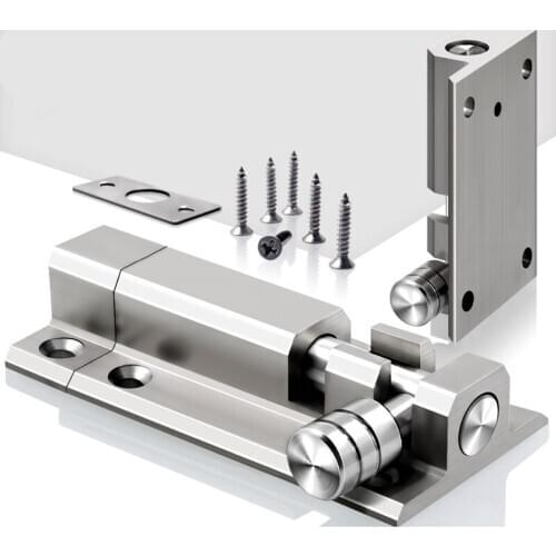 1 Set Stainless Steel Door Latch Safety Lock Bolt Sliding Door Window Latch Barrel Lock Bolt Security Bar Hardware
