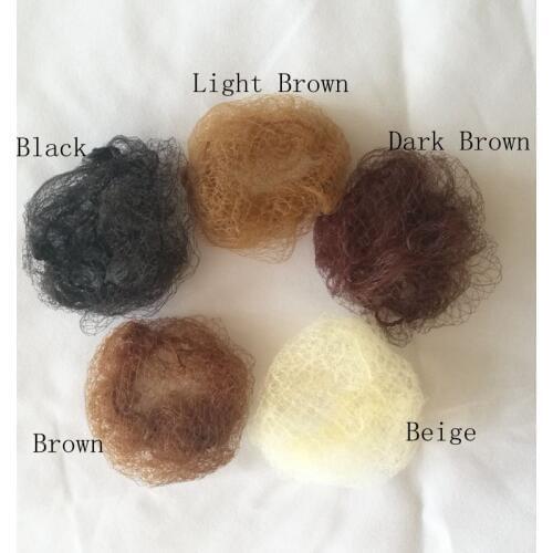 20pcs Black Brown Beige Invisible Small Mesh Hair Styling Net Hair Caring Hairnet 20 inches Stretch Length