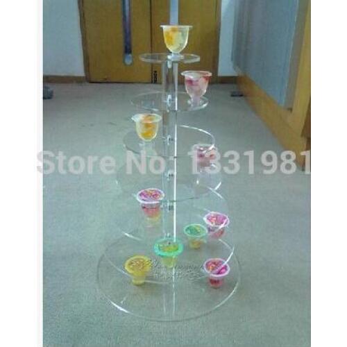 7 layers acrylic cake display cookies pastry dish Removable bag mail plexiglass display shelf Crystal Acrylic Wedding Cake Stand