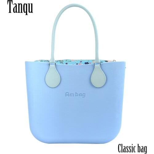 AMbag Obag O bag Style Waterproof Classic Big EVA with Zip-up Colorful Inner Colorful Short PU Leather Handles Women DIY Handbag