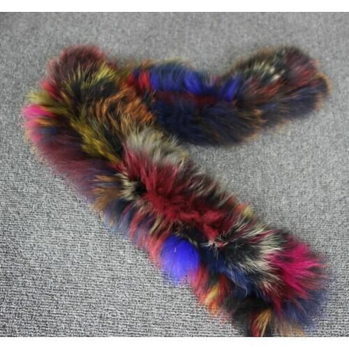 Free Shipping Fox Fur Scarf Hand Knitted Genuine Fox Fur Scarf Neck Warmer Women and Men Fox Fur Scarf Collar Winter Neckerchief