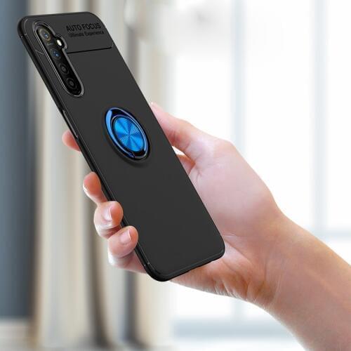 Case For Realme 6 6i Magnetic Car Metal Finger Ring Holder Soft TPU Shockproof Cover For OPPO Realme 6 Pro
