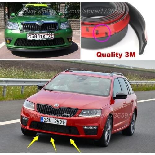 Bumper Lip Deflector Lips For Skoda Octavia A2 A5 A7 Laura Fabia Rapid Superb Yeti Roomster Front Spoiler Skirt Body Kit Strip
