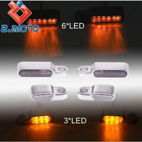 For Harley Sportster Iron Dyna XL 1200 883 72 48 Cafe Racer E Mark Mini LED Turn Signal Indicator Blinker Flashing Running Light