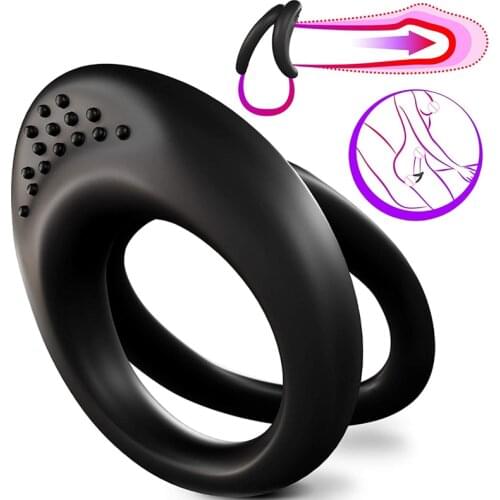 Penis Elastic Scrotal Delay Ejaculation G Spot Clitoris Stimulation Male Chastity Device Adult Sex Toys For Men Sex Products