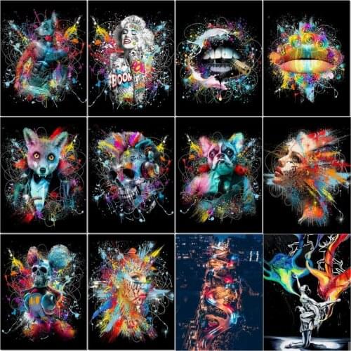 GATYZTORY DIY Pictures By Number Lips Girl Kits Home Decor Painting By Number Figure Drawing On Canvas HandPainted Art Gift