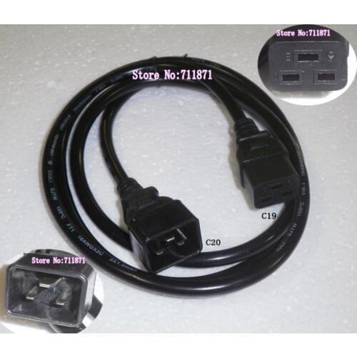 1.8M C19 C20 Power Cord Server UPS Power Cable C19 Female to C20 Male 16A/250V power supply cord 3X1.5mm square Power Wire