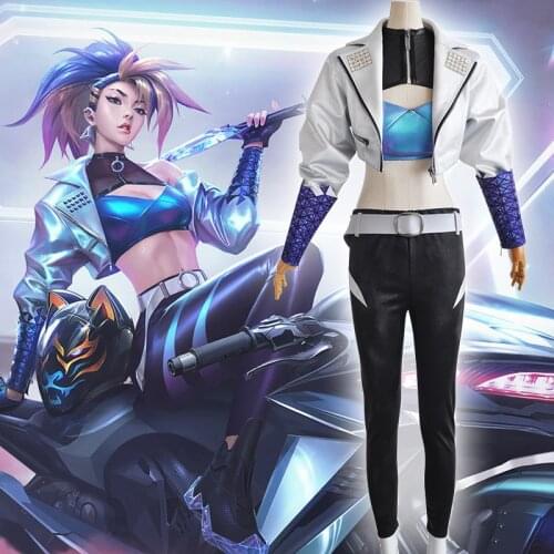 Game LOL Cosplay Costumes the Rogue Assassin Akali Cosplay Costume KDA All Of Akali Skin Uniforms Clothes Suits Wears outfits