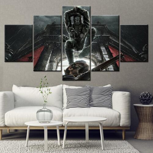 Wall Artwork HD Prints Home Decoration 5 Piece Dishonored 2 Game Poster Picture Modern Canvas Painting For Living Room Framework