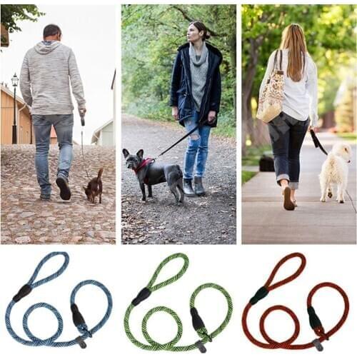 Dog Leash Large Dog Rope For Large Small Cat Pets Walking Big Dogs Collar Strengthen Traction Harness Round Nylon Tenacity