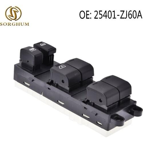 25401-ZJ60A Electric Power master Window Switch Replace For 2008-09 2010 2011 2012 Nissan Sentra