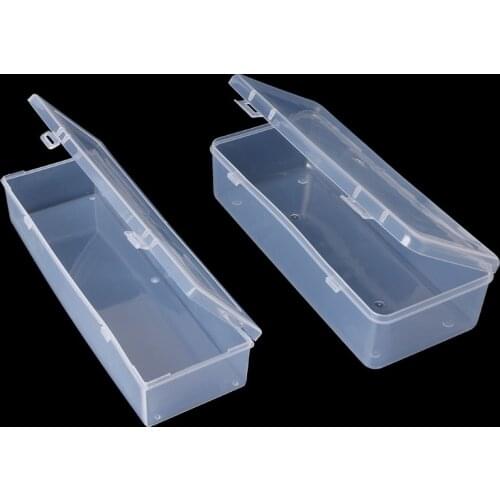 Rectangular Plastic Clear Storage Box Jewelry Container Case Bead Organizer Case 24.8*7.6*4.6CM