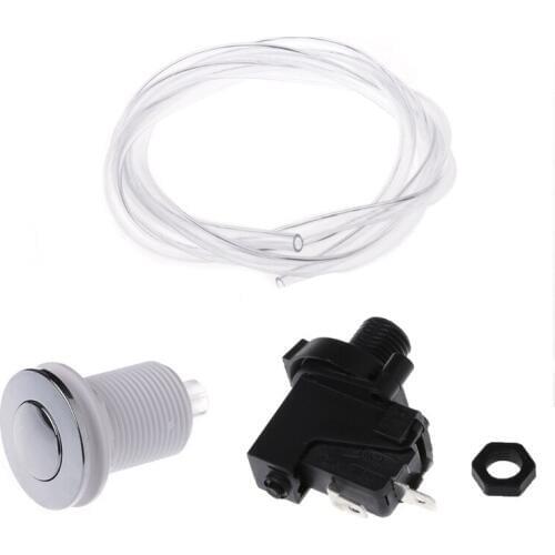 Bath Tub Spa Waste Garbage Disposal Self-Lock Air Switch Push Button Air Hose L15