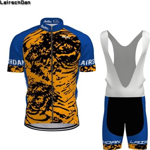 SPTGRVO Lairschdan 2020 blue yellow summer cycling clothes men cycle jersey set mtb clothing bicycle kit women bike dress wear