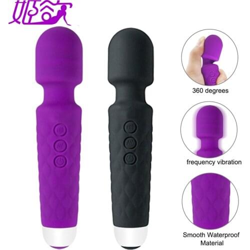 Clitoris Stimulator Powerful Female Vibrators for Women Adult Sex Toy Magic Wand Vibrator G Spot Vibrating Dildo Erotic Massager