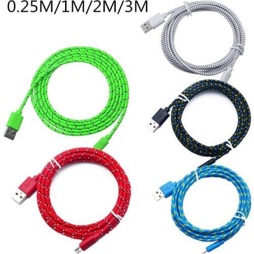 Shor 1m 2m 3m USB Data Charging Cable For iPhone X XS MAX XR 8 7 6 6S 5 5s Plus fast Charge Nylon Cord Line For ipad Mini 2 3 4