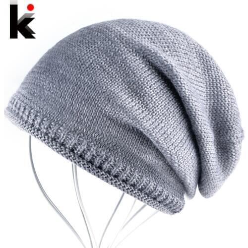 Autumn Knitted Wool Hats For Women Beanies Winter Knitting Wollen Hat Men Casual Solid Knit Unisex Skullies Gorros Touca Muts