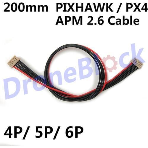 5PCS Navio2 Pixhawk PX4 APM 2.5 2.6 Cable DF13 Connector wire 20cm 4p 5p 6p