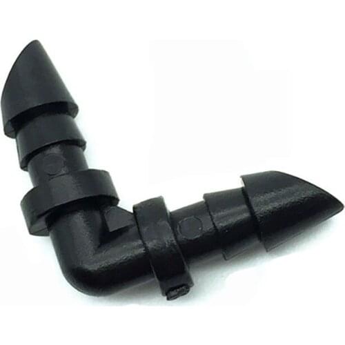 50 Pcs 4/7mm Garden Hose Irrigation Kit Connector 90 Degrees Elbow Pipe Connector For Home Automatic Watering System