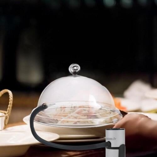 8/10/12 Inch Molecular Cuisine Smoke Lid Food Grade Transparent Cover Hood for Smoking Food Cold Generator Kitchen Tool hot