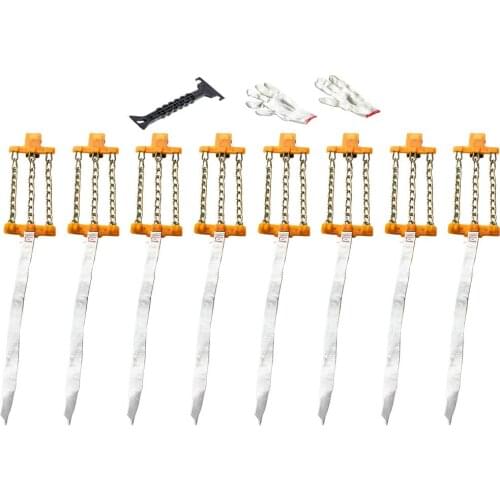 8pcs Snow Tire Chains For Car Suv Thickened Anti-skid Strap Universal