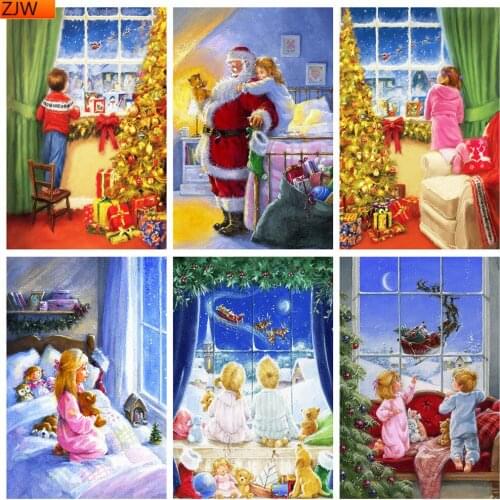 5D DIY Diamond Painting Kids Rhinestone Picture New Arrival Diamond Embroidery Cartoon Mosaic Christmas Decorations