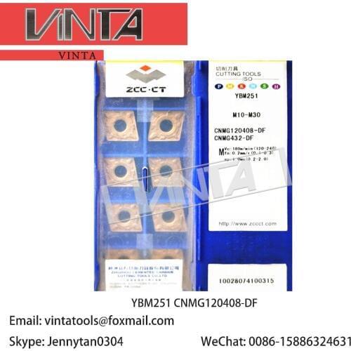 Free shipping high quality YBC152 YBC252 YBC251 CNMG120408-DF cnc carbide turning inserts