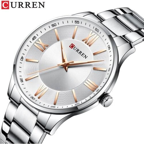 CURREN Watches for Men Simple Quartz Stainless Steel Luxury Brand Business Clock Male Relogio Masculino