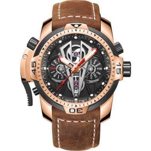 Men Military Wrist Watch,Mens Automatic Watches Reef Tiger Man Luxury Brand Waterproof Mechanical Wristwatch Sport Reloj RGA3591