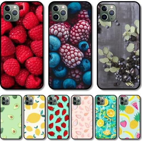 Fruit Phone Case cover For iphone 12 pro max 11 8 7 6 s XR PLUS X XS SE 2020 mini black cell shell