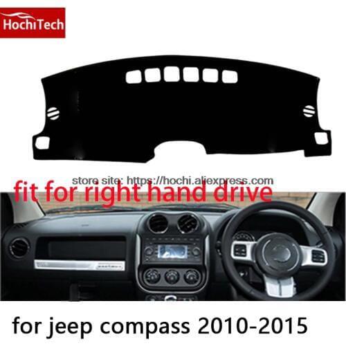 For jeep Compass 10-15 right hand drive dashboard mat Protective pad black Red car-styling Interior Refit sticker Mat products
