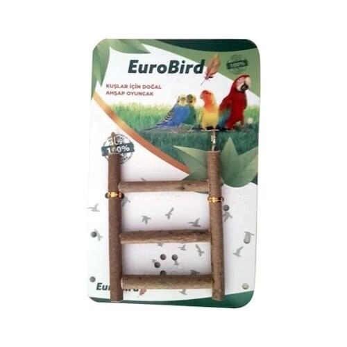 EuroBird Natural Wood bird Toy Ladder 3 Digits 397572448 bird, bird supplies, swing, perch, cage, bird cage, avian
