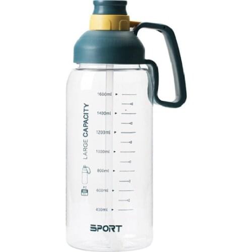 Discount Leak-proof 1800ml drinking Milk Shake Kettle Straw Sport Plastic cup outdoor Water Bottle with Handle