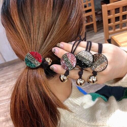 Europe and the United States love crystal ball hair ring wild rubber band accessories wholesale