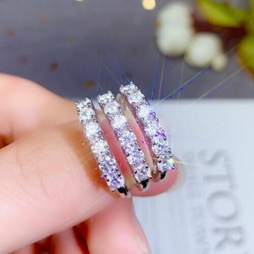Moissanite ring for women engagement gift 0.1CT 3mm VVS1 lab diamond test passed real 925 soild sterling silver free ship