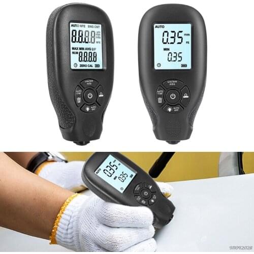 Paint Coating Thickness Gauge Digital Mil Thickness Meter with Backlight LCD Display Compatible with Car Automotive 21wholesales