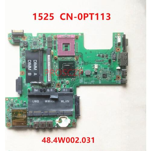 High quality For DELL 1525 CN-0PT113 0PT113 PT113 Laptop motherboard 07211-3 48.4W002.031 with GM965 100% full Tested