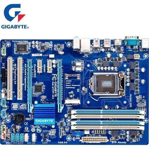 Gigabyte GA-Z77P-D3 Motherboard LGA 1155 DDR3 USB3.0 32G For Intel Z77 Z77P-D3 Z77P D3 Desktop Mainboard SATA3 Work Steady Used