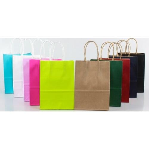 1pc Small Gift Paper Bags With Handles Multi-function Kraft Paper Bags Recyclable Gift package Bag 15x21x8cm