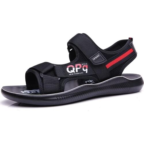 New Men Sandals Mesh Breathable Non-slip Wear-resistant Casual Beach Shoes Mens Slippers Zapatos Hombre Man Flat Sandals Tide