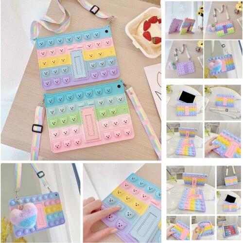 Fidget Toy Bubble Silicone Kids Soft Tablet Case for IPad Mini 12345 Air 234 10.9 7th 8th 10.2 9.7 2017 2018 Cover for Ipad 5 6