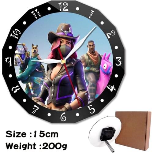 Fortnite wall clock game figure alarm clock wall clock clock cartoon anime creative decoration clock wall clock birthday gifts