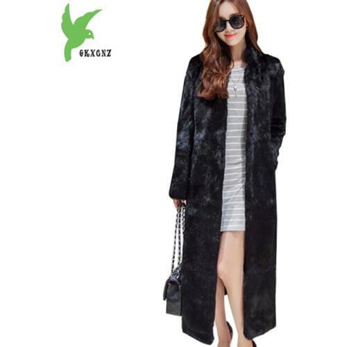 New Plus size 6XL Women Winter Faux Mink Fur Coats Boutique Thick Warm Female Long section Mink fur Outerwear Coats OKXGNZ 1420